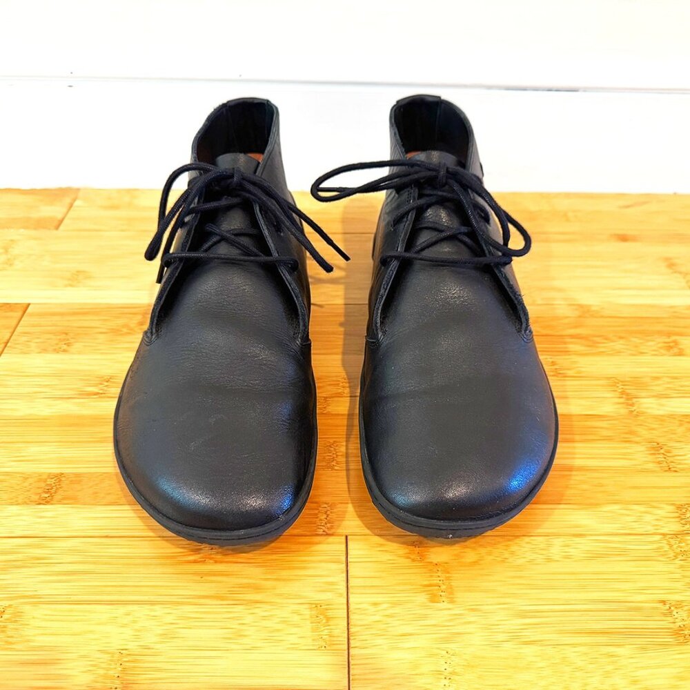 Vivo barefoot Men's Gobi Lux, Size 12, Black (Obsidian) Leather